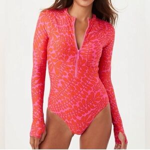 Trina Turk Pink and Orange One Piece Swimsuit